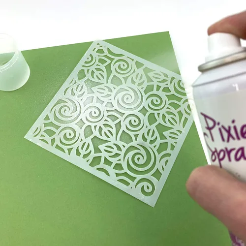 Miniatura 2 de iCraft Pixie Spray Stencil Adhesivo, reposicionable, baja adherencia, 3.81 onzas