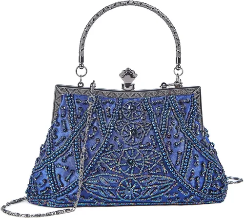 Miniatura 2 de KISSCHIC Bolsos de embrague para las mujeres vintage con cuentas de embragues bolsos de noche para la fiesta de boda