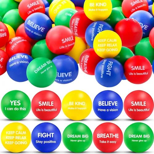 Miniatura 18 de Liliful 48 bolas motivacionales para el estrés, bolas inspiradoras a granel para adultos, alivio de la ansiedad, juguetes para la ansiedad, regalos