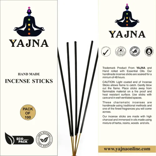 Miniatura 2 de Yajna -Varillas de incienso de salvia blanca 100% natural, hechas a mano, sumergidas a mano, varillas de incienso orgánicas, sin productos químicos