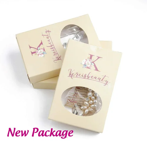 Miniatura 5 de Kercisbeauty Juego de 3 horquillas para el pelo de novia con perlas y perlas, accesorios para el cabello para fiesta de noche (paquete de 3)