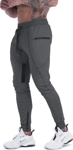 Miniatura 3 de MAIKANONG Pantalones deportivos de gimnasio para hombre estilo casual pantalones de entrenamiento cónicos para gimnasio entrenamiento