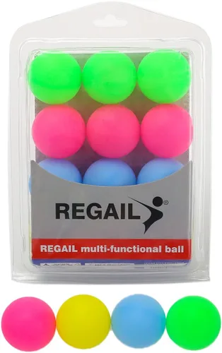 DONGKER 12 pelotas de ping pong, pelota de tenis de mesa de 1.6 in, bolas de plástico de entretenimiento de colores para decoración de fiestas de