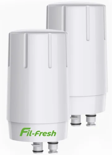 Fil-Fresh Paquete de 2 filtros de repuesto para sistema de filtración de grifo Brita, certificado NSF para reducir el cloro, sin BPA, dura 4 meses o
