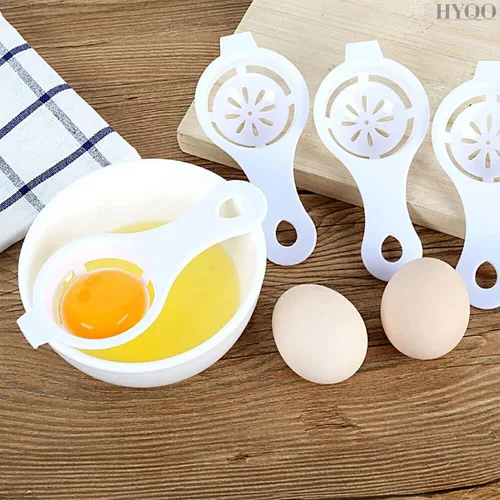 Miniatura 9 de Separador de huevos para huevos crudos, herramienta separadora de yema de huevo con diseño de cuenco colgante para menos desorden, cuenco