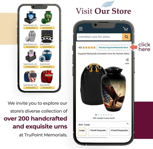 Miniatura 6 de Trupoint Memorials Urnas de cremación para cenizas humanas, urna de entierro decorativa militar y patriótica para veteranos hombres y mujeres
