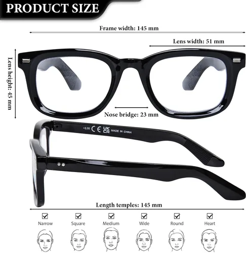 Miniatura 6 de Lentes de lectura para mujer, cuadrados, con bloqueo de luz azul, antifatiga ocular, lentes para computadora