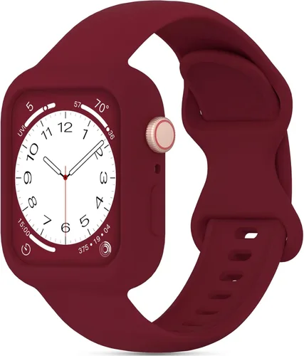 Miniatura 21 de Keebowz Funda Protectora de Silicona Compatible con Apple Watch de 38mm 40mm 41mm 42mm 44mm 45mm 46mm 49mm, Mujeres y Hombres, Correa Deportiva