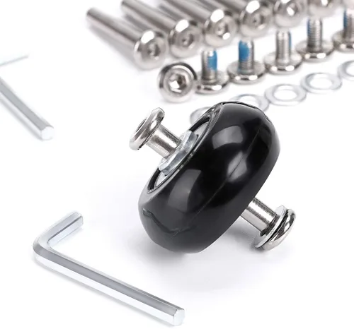 Miniatura 7 de OwnMy Ruedas de repuesto para maleta de equipaje de 1.575 in x 0.709 in, kit de reparación de rodamientos de ruedas giratorias de goma, un juego de 4