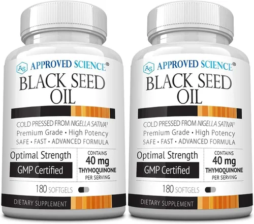 Approved Science Aceite de semilla negra – Nigella sativa prensada en frío – Aumenta la inmunidad, la salud respiratoria, cognitiva y digestiva – 2%