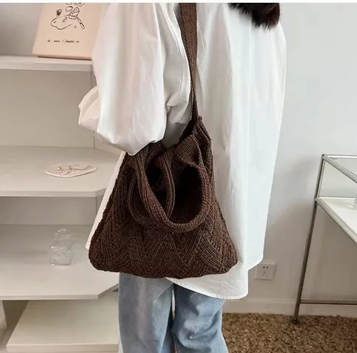 Miniatura 6 de Coconut Girl - Bolsa de mano estética para playa, bolsa de mano de ganchillo, accesorios de playa para mujer