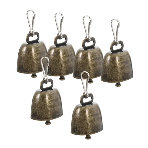 6 campanas decorativas de pastoreo de vaca, caballo, oveja, cascabeles vintage para manualidades, collares de mascotas, llaveros, adornos de sonido