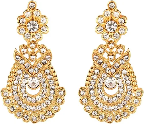 Miniatura 5 de Efulgenz Crystal Indian Jewelry Set Rhinestone Crystal Choker Necklace Earrings Maang Tikka Set Wedding Bollywood Bridal Jewelry Set for Women