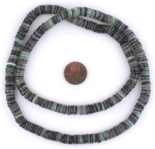 Miniatura 2 de The Bead Chest Helecho Verde Natural Shell Heishi Cuentas (0.315 in)