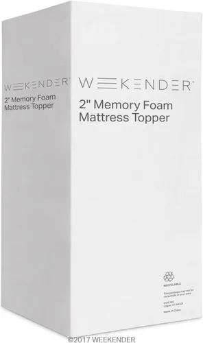 Miniatura 7 de Cubre colchón de espuma viscoelástica WEEKENDER de 2 pulgadas , Memory Foam, Blanco