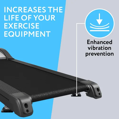 Miniatura 5 de Impresa Protectores de suelo de goma para almohadilla de caminar y almohadilla de cinta de correr, 4 x 4 x 0.5 pulgadas, paquete de 6, alfombrillas
