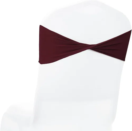 Miniatura 19 de MDS® Paquete de 10 bandas elásticas de elastano para silla sin hebilla deslizante, lazo elástico reutilizable para silla para boda, recepción