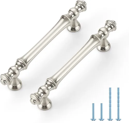 Miniatura 22 de JOY DECOR Paquete de 10 manijas de gabinete de cocina de plata antigua de 3 pulgadas, tiradores de cajón de zinc para armario, tocador y armario