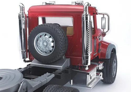 Miniatura 5 de Camión plataforma Mack Granite con JCB cargadora retroexcavadora de Bruder