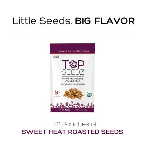 Miniatura 3 de Top Seedz Semillas tostadas dulces veganas certificadas sin gluten Paquete de 2 6 onzas Hecho de semillas de girasol y calabaza sin cáscara
