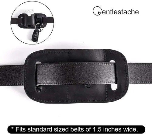Miniatura 4 de Gentlestache Funda de cuero para Zippo, Funda de cuero Zippo, Funda de cuero para AirPods, Bolsa más ligera para cinturón Negro