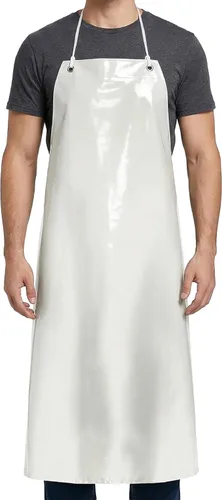 Miniatura 9 de Xpose Safety Heavy Duty Vinyl Waterproof Aprons, White - For Home, Industrial and Commercial Use - Chemical Resistant Blanco