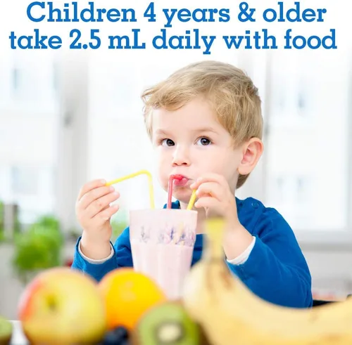 Miniatura 4 de Garden of Life Kids Plant Omega-3 Liquid, fresa - Soporte vegano para el cerebro y los ojos para niños, suplemento de ALA, DHA y EPA para niños a