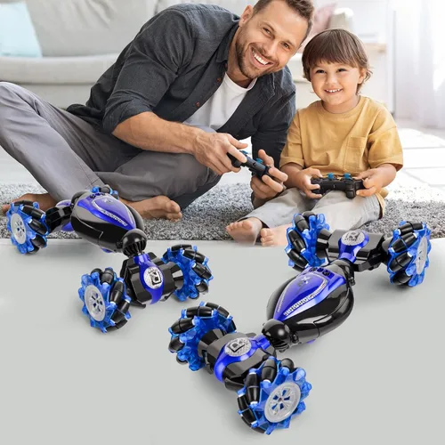 Miniatura 5 de Auto a control remoto para niños de 8 a 12 años, auto RC con control de movimiento por gestos y mano, giros de 360° y acrobacias a la deriva, 4WD