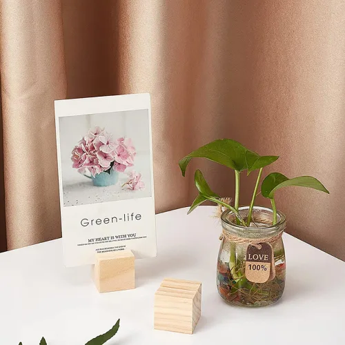 Miniatura 6 de 10 soportes de madera para tarjetas, soportes de madera para números de mesa, soportes para fotos, para boda, fiesta, decoración, exhibición de fotos