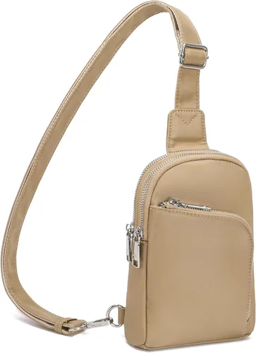 Miniatura 14 de INICAT Bolsos cruzados pequeños de nailon para mujer, bolsa de 1 litro para hombre, bolsa de hombro, riñonera, artículos esenciales de viaje