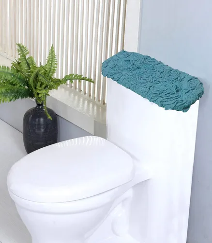 Miniatura 49 de Home Weavers Bell Flower Collection - Tapetes de baño copetudos 100 % algodón, extrasuaves y absorbentes, antideslizantes, lavables a máquina, lino