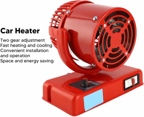 Miniatura 4 de Descongelador y desempañador portátil para parabrisas de coche - Ventilador de enfriamiento de 1200 W de doble modo con desempañado instantáneo