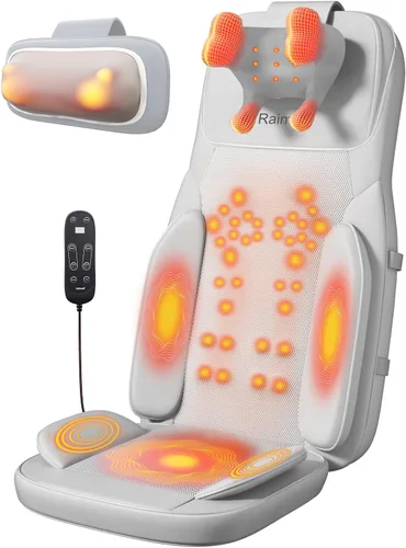 Miniatura 10 de Rainwolf Almohada Masajeadora Shiatsu para Cuello y Espalda con Calor - Cojín Masajeador de Tejido Profundo 4D para Alivio de la Tensión, Intensidad