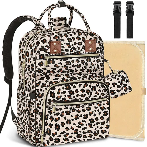Miniatura 10 de Tenot Mochila para pañales de bebé, bolsas de pañales de viaje para niñas y niños, bolsa de bebé de gran capacidad, mochila para mujeres