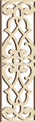 Miniatura 11 de 9 3/8"W x 24 3/8"H x 1/4"T Bellaire Decorativos Paneles de pared de madera calado, abedul