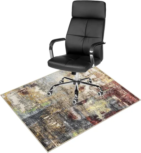 Miniatura 18 de Anidaroel Alfombrilla para silla de 48"x60" para piso de madera dura/piso de azulejos, alfombrilla de silla de escritorio para pisos duros, Rojo