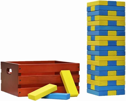 Miniatura 39 de Tailgating Pros Maderas gigantes de primera calidad con caja manchada: ¡elige los colores de tu equipo! Juego gigante para patio al aire libre