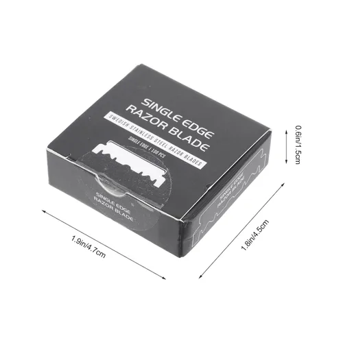 Miniatura 7 de Beaupretty 100 unids rasuradora de mano cuchilla de afeitar facial de acero cortador de cara barbería rasuradora de cara hombres cortador de fresado
