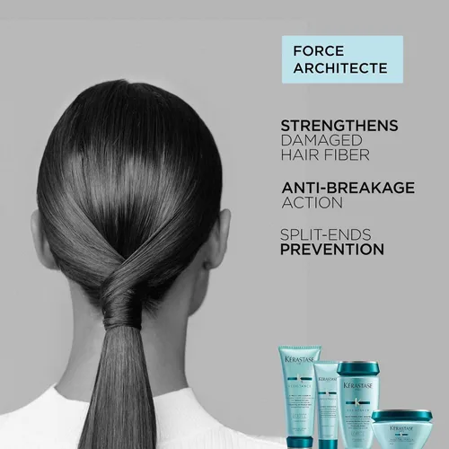 Miniatura 3 de Champú Kerastase Resistance Force Architecte - Champú Reconstructivo y Reparador Para Cabello Débil y Dañado, Formulado Con Complejo Pro-Keratine