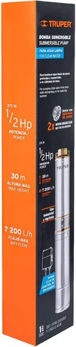 Miniatura 5 de bomba sumergible tipo bala de agua limpia 1/2 HP