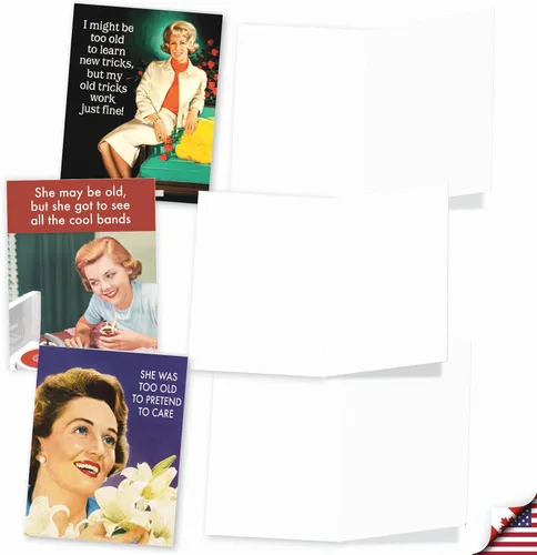 Miniatura 3 de The Best Card Company - 10 tarjetas de felicitación divertidas en blanco para mujer (4 x 5.12 pulgadas) - Surtido en caja para todas las ocasiones