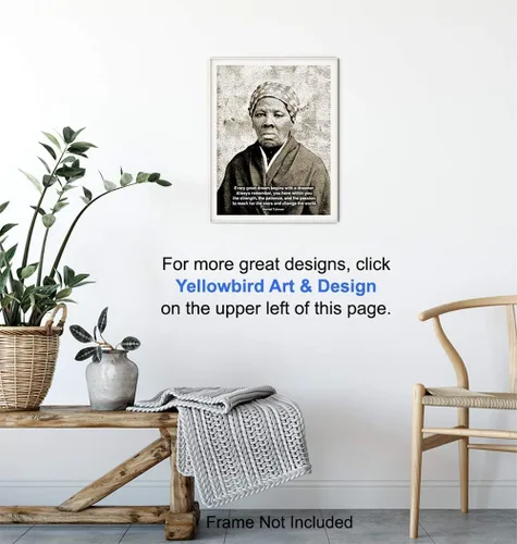 Miniatura 5 de Impresión artística negra de derechos civiles afroamericanos, cita motivacional de Harriet Tubman, decoración del hogar u oficina, regalo inspirador
