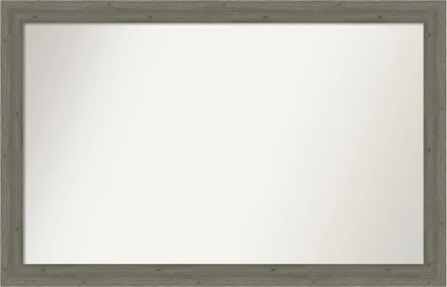 Miniatura 352 de Amanti Art Espejo de pared personalizado no biselado (24.5 x 24.5 pulgadas), marco gris marrón alta, varios tamaños personalizados, espejo de baño
