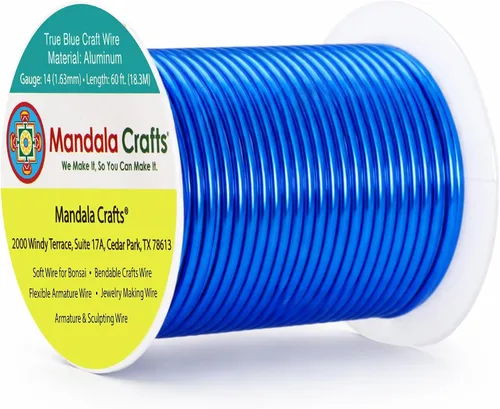 Miniatura 241 de Mandala Crafts - Alambre de aluminio anodizado de 8 calibre para hacer joyas - 9.75 m de alambre flexible negro colorido - Flexible para bonsái