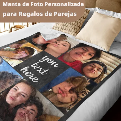 Miniatura 3 de Manta personalizada con foto, manta de felpa con foto personalizada, manta de texto personalizada para novia, novio, esposa, esposo, regalos