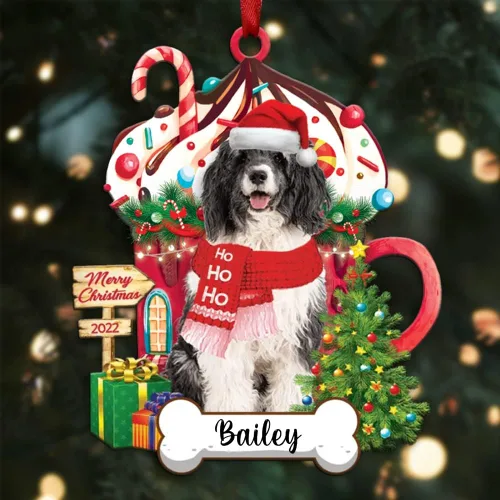 Miniatura 113 de Amantes de los perros de Navidad – Navidad de perros disponibles para muchos perros Shi Tzu – Adorno con forma personalizada, adorno de Navidad