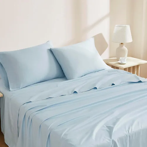 Miniatura 7 de Linen Closet Juego de 2 fundas de almohada de algodón orgánico de lujo de 144 hilos, color blanco ártico
