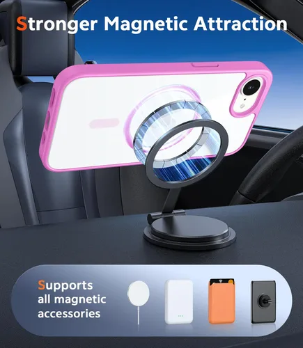 Miniatura 362 de FNTCASE Funda para iPhone 13 Pro-Max: Fundas magnéticas transparentes compatibles con Magsafe Slim anti amarillamiento protección contra caídas