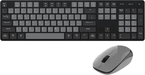 Miniatura 8 de Teclado inalámbrico silencioso y mouse retroiluminado, combo de teclado plano silencioso recargable, mouse Jiggle, mouse delgado inalámbrico de 2.4