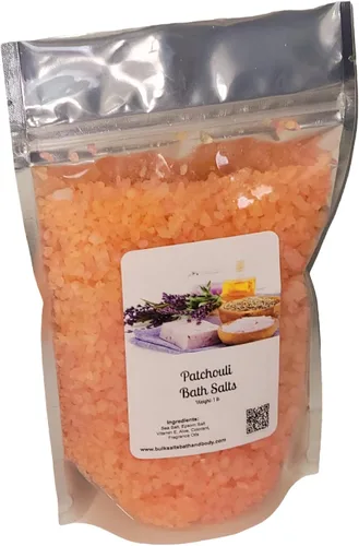 Miniatura 2 de Sales de baño Bolsa de 1 libra (16 onzas) Aroma de pachulí Sal de Epsom Sal marina Baño Cuidado del cuerpo Belleza Relajación Spa